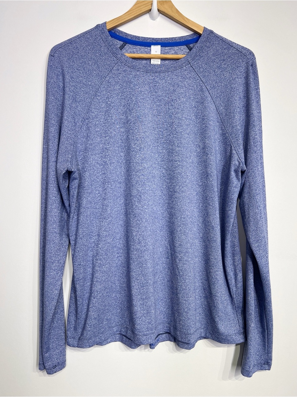 NEW Lululemon License to Train Classic-Fit Long-Sleeve Shirt Heathered True Navy